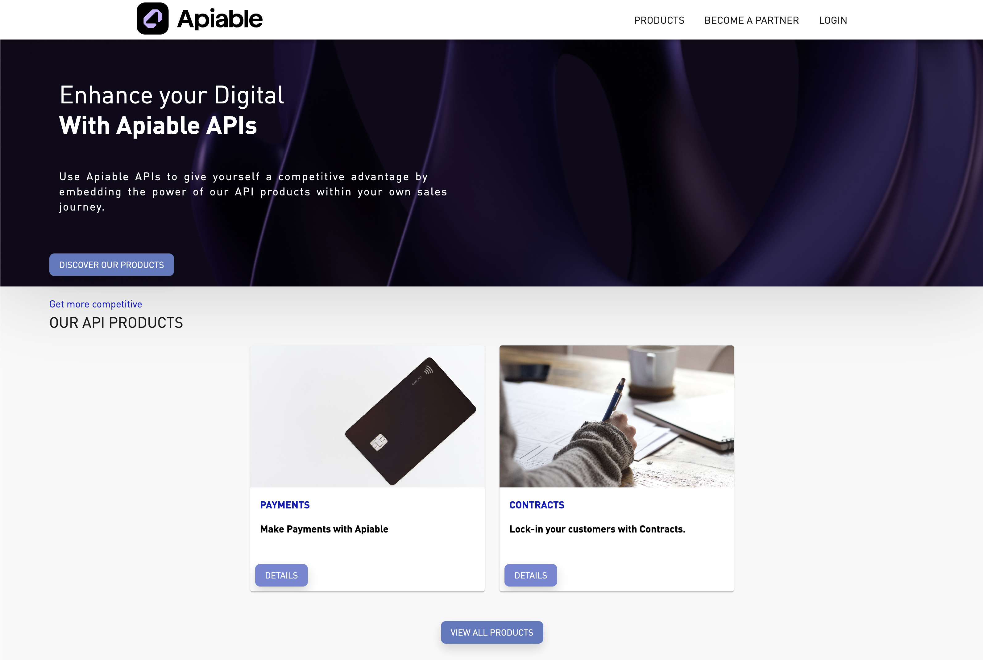 Apiable API Portal dashboard showing developer onboarding